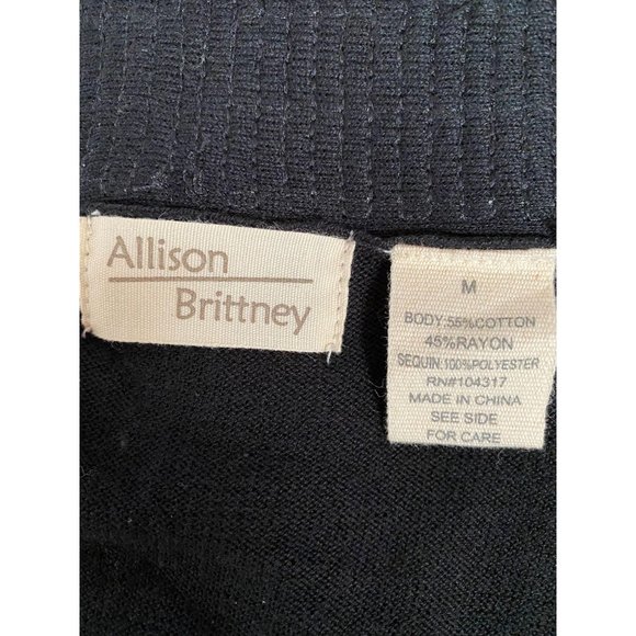 Allison Brittney Black Sequin Sweater - Picture 6 of 15